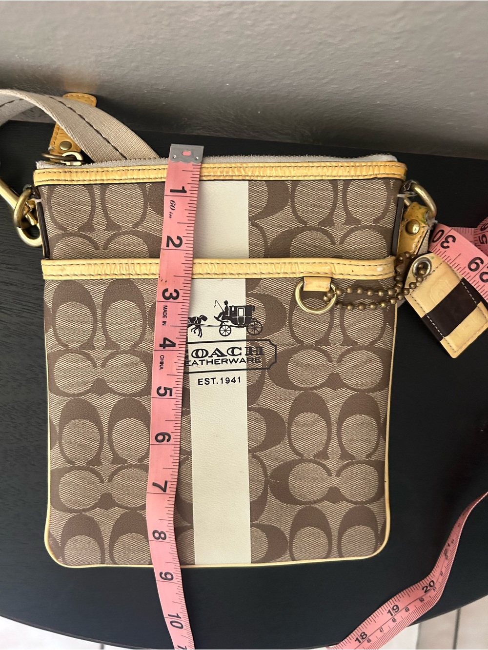 Coach Cream Plaid Interior Crossbody - Picture 13 of 13